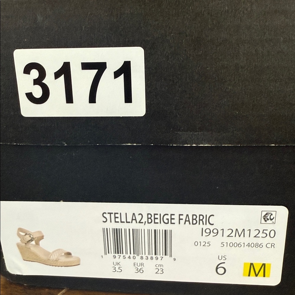 Naturalizer Stella Beige Fabric Espadrille Wedge Size 6 - Picture 10 of 10